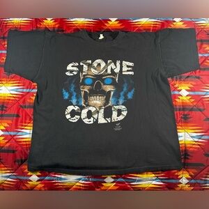 Vintage 90's Stone Cold Steve Austin 3:16 Skull Black Shirt Men’s WWF Black Med